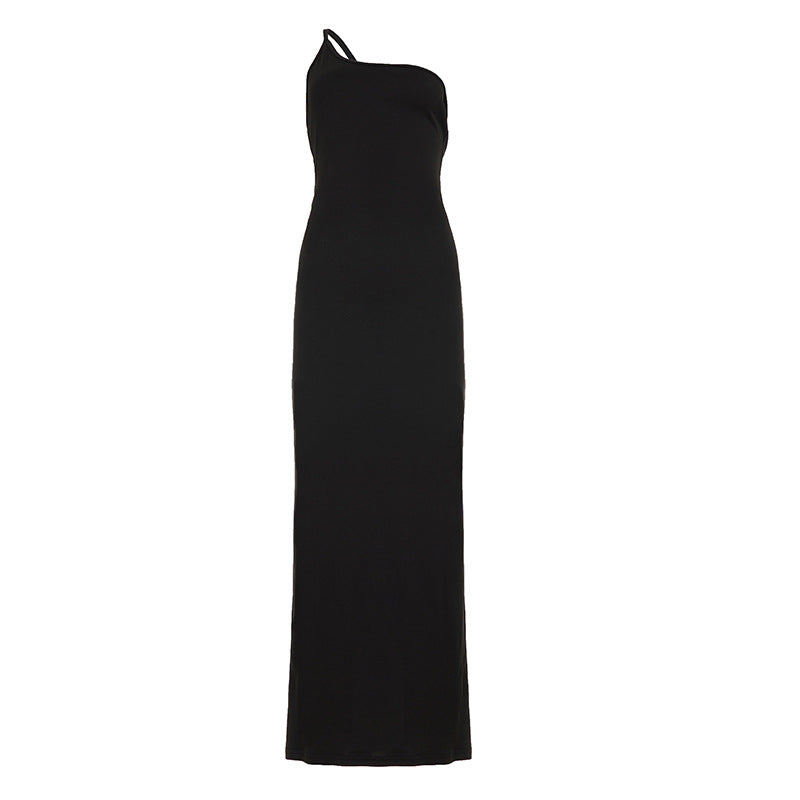 Dame elegant maxikjole med smalt snit og afslappet strapless design Skovae