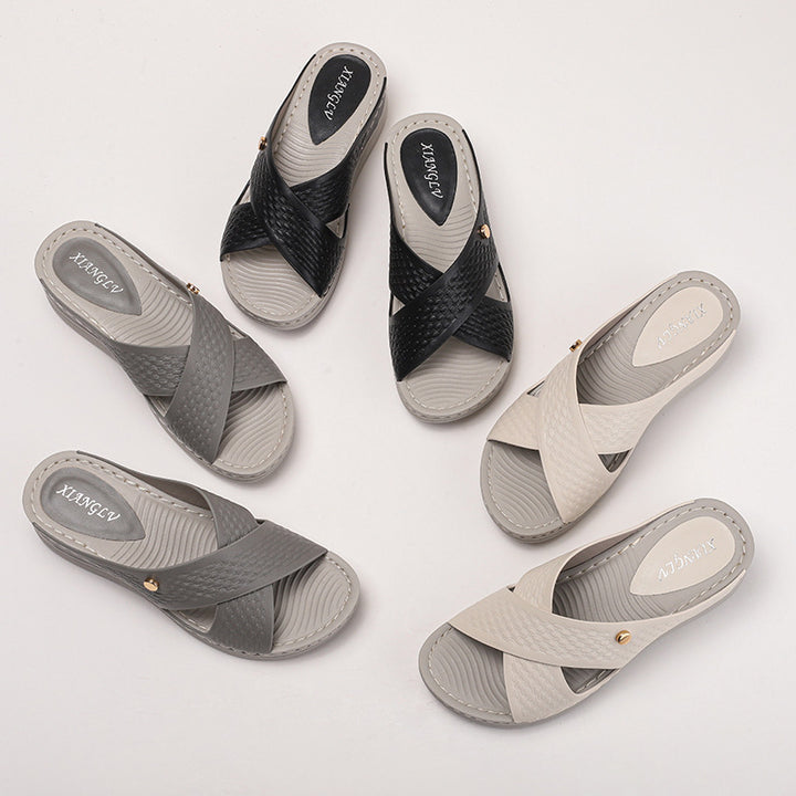 Dame komfort-sandaler med ergonomisk fodseng og moderigtig rem Stilla