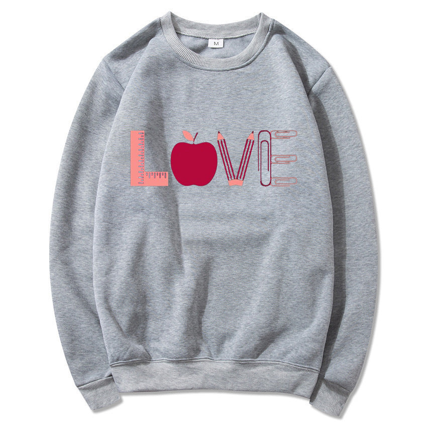Kvinders sweatshirt med kreativ kærlighedsmotiv Stilla