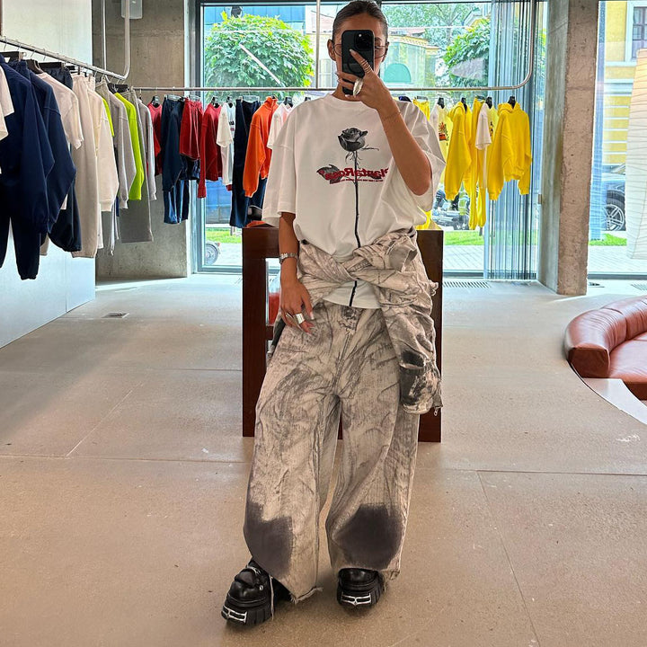 Kvinders Urban Oversized Hoodie med Grafisk Design Stilla