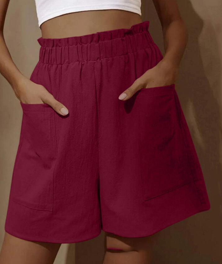 Dame Fritid Høj talje Lommer Shorts Stilla