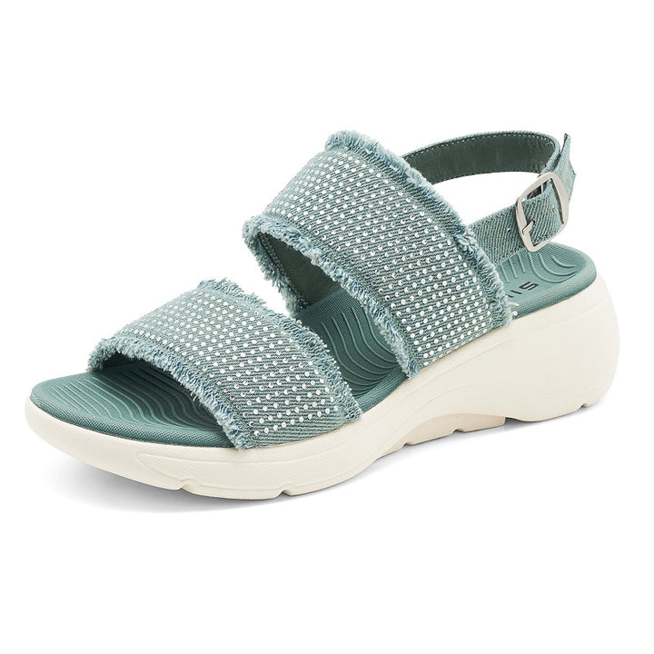 Dame sandaler med glitrende accenter og ergonomisk sål Stilla