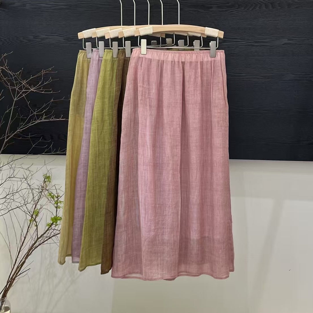 Femme Flydende Maxikjole med Elastisk Talje Stilla