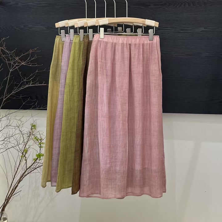 Femme Flydende Maxikjole med Elastisk Talje Stilla