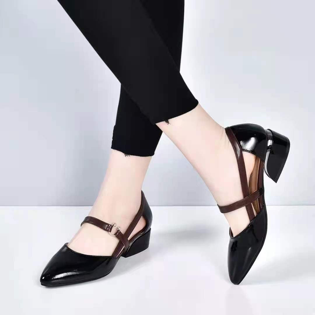 Dame Elegante Slingbacks med spids tå og stabil hælkonstruktion Stilla