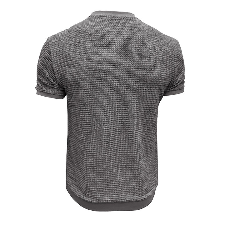 Herrer Rundhalsshirt lavet af struktureret materiale med åndbare egenskaber Stilla