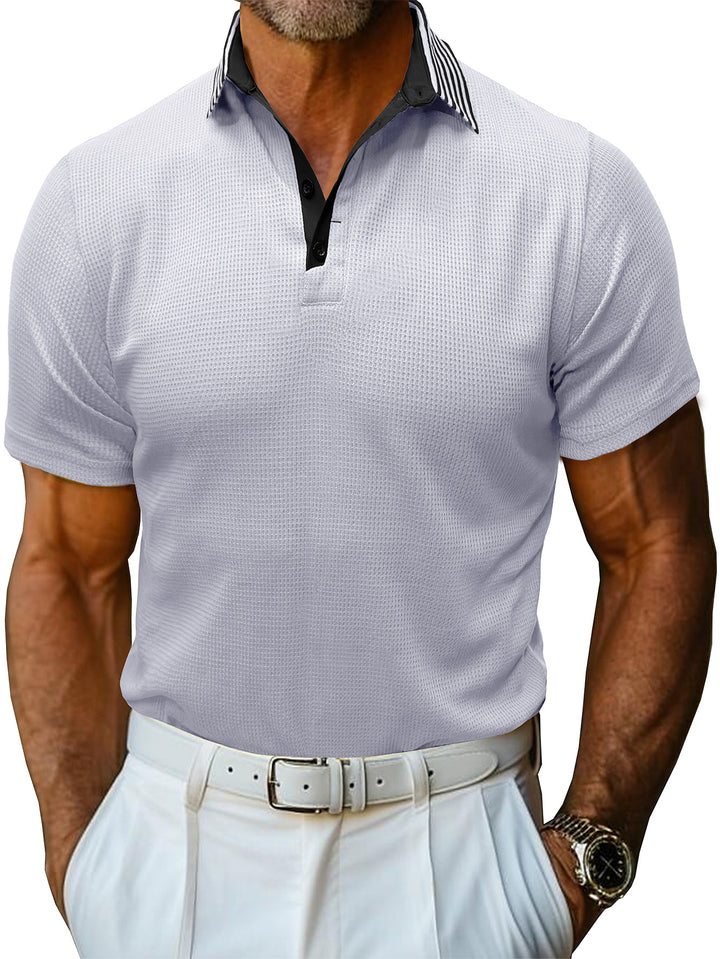 Herrer polo shirt med struktureret design og åndbare egenskaber Stilla