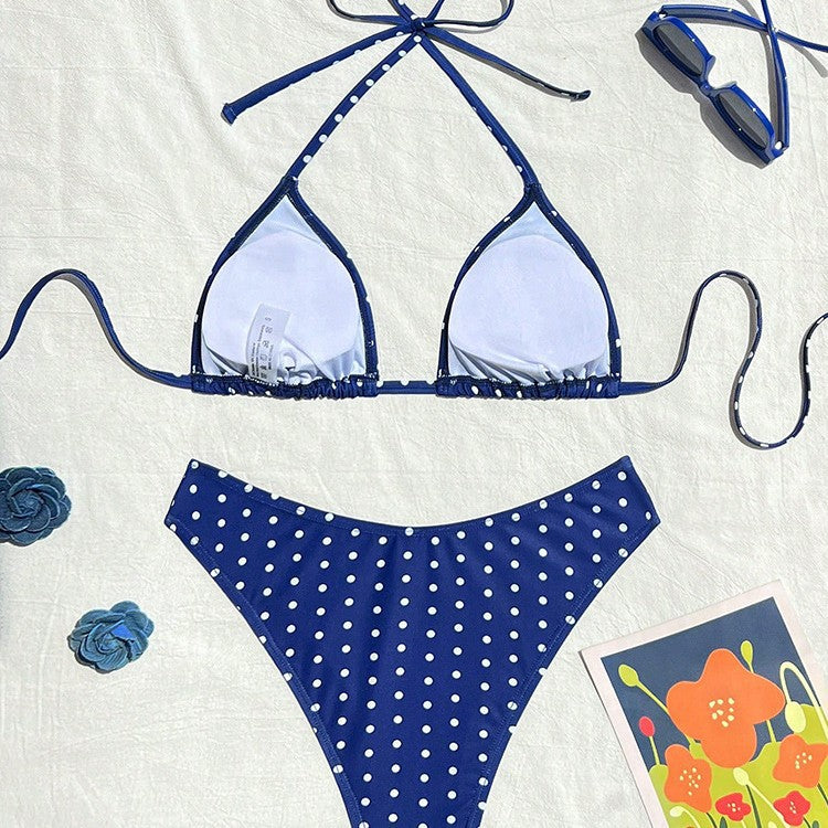 Dame Triangel-Bikini med klassiske prikker Skovae