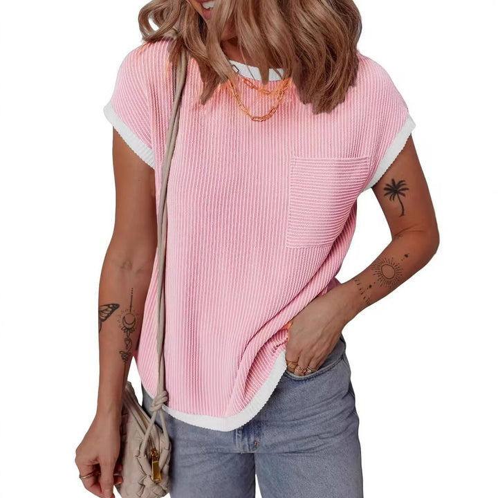 Dame Casual Struktureret Pocket Tee Stilla