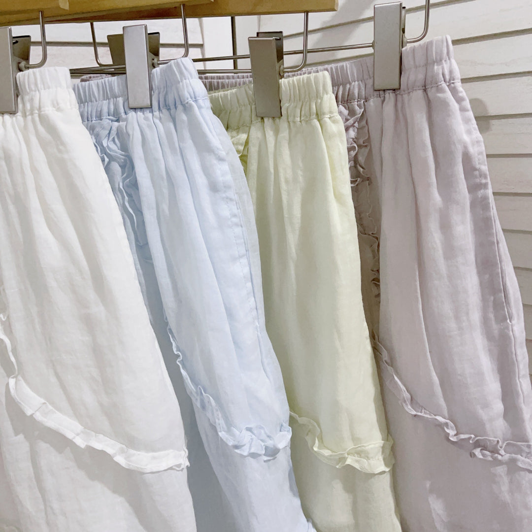 Femme Flæse Kant Let Lin Shorts Stilla