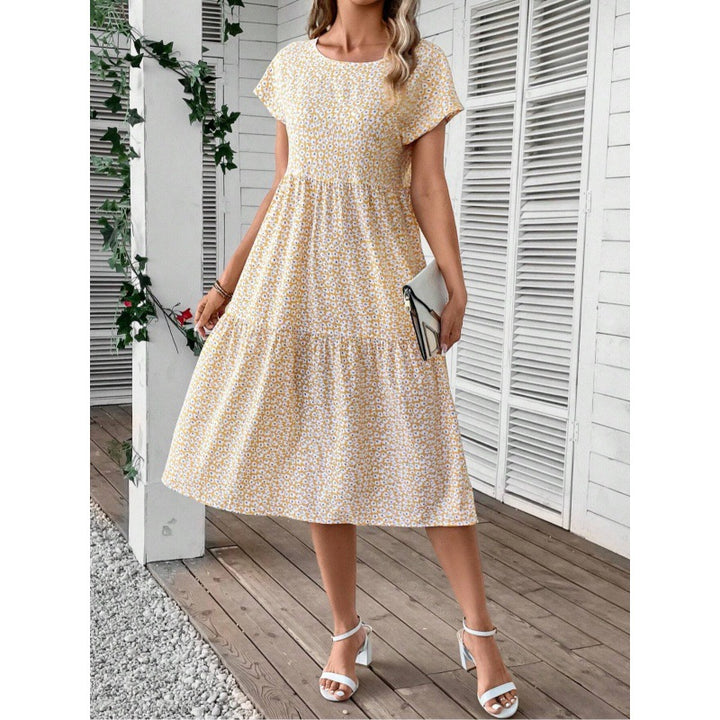 Dame Midi-Kjole med floral design Stilla
