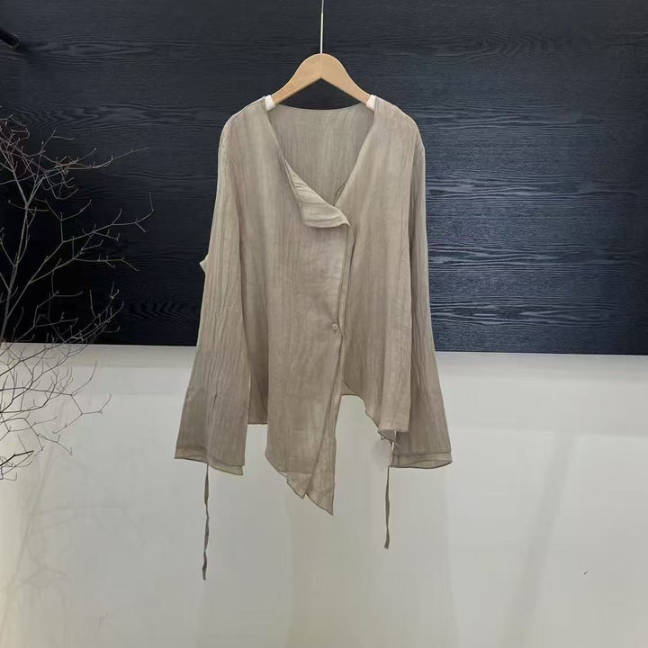 Femme Let lagbluse med åbent forrestykke Stilla