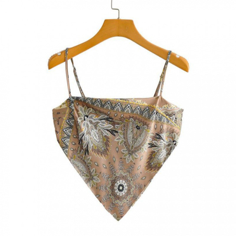 Femme Artistic Bandana Stil Crop Top Stilla