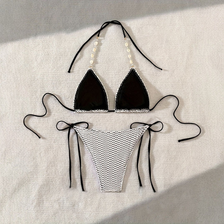 Dame Triangel-Bikini med muslingedetaljer Skovae