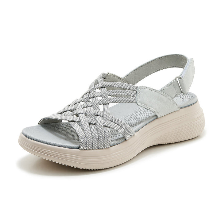Dame mode sandaler med elastiske remme og dämpende sål Stilla