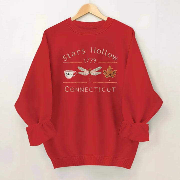 Kvinders sweatshirt med kreativt Stars Hollow motiv Stilla
