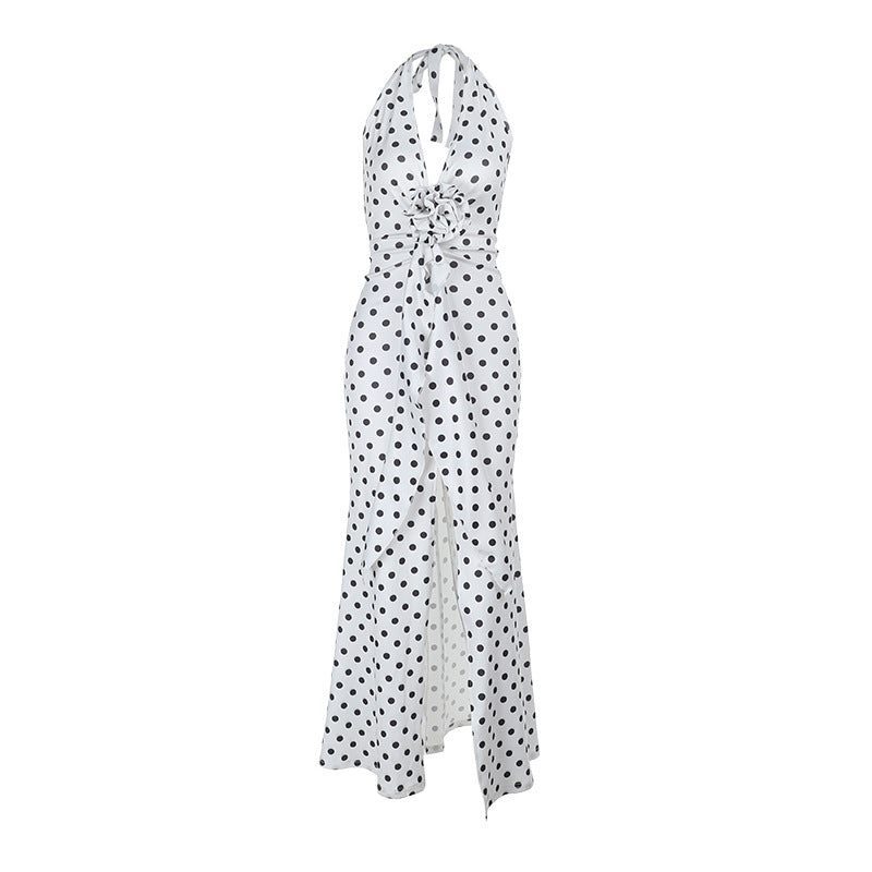 Kvinder Elegant Prikker Maxi Kjole Stilla
