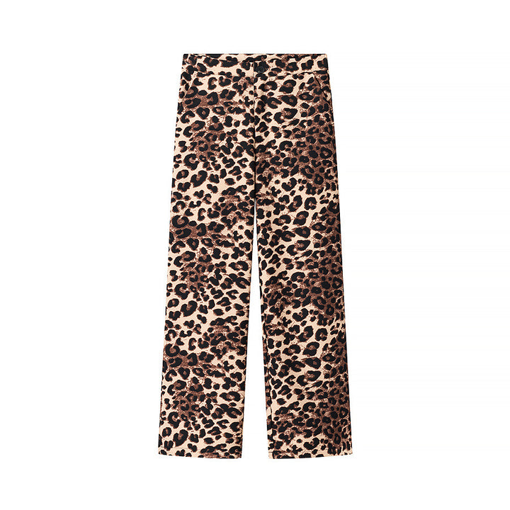 Dame brede Leoprunet-bukser med elastisk talje og eksklusivt design Stilla