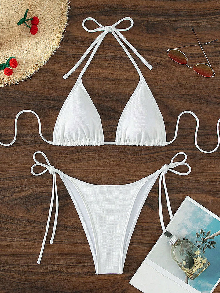 Dame Triangel-Bikini med justerbare snorebånd Skovae