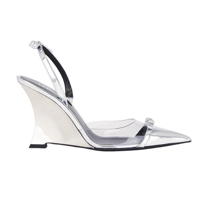 Femme Klare Remme Hæl Slingback Sandaler med Skulpturelt Kile Stilla
