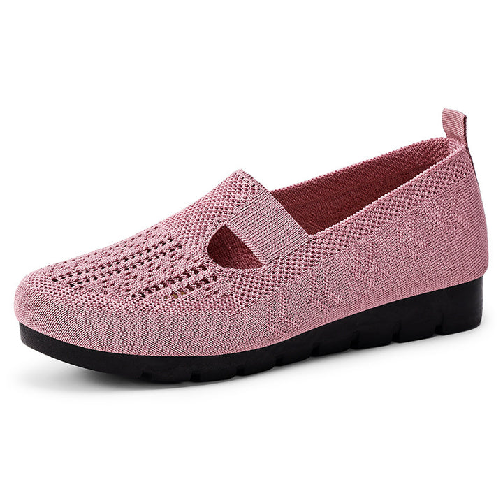 Dame komfortable slip-on sko med åndbar strikkestruktur Stilla