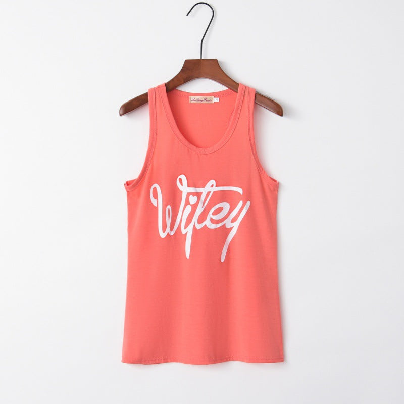 Kvinders tanktop med trendy tekst Stilla