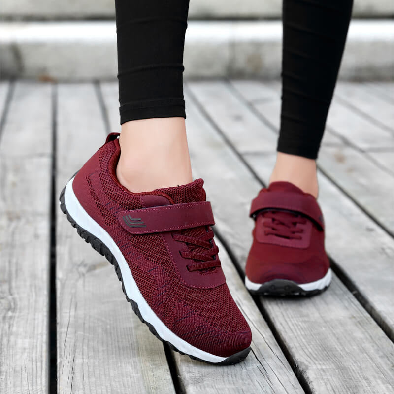 Dame Alsidige Komfort Sport Sneakers med justerbar rem Stilla