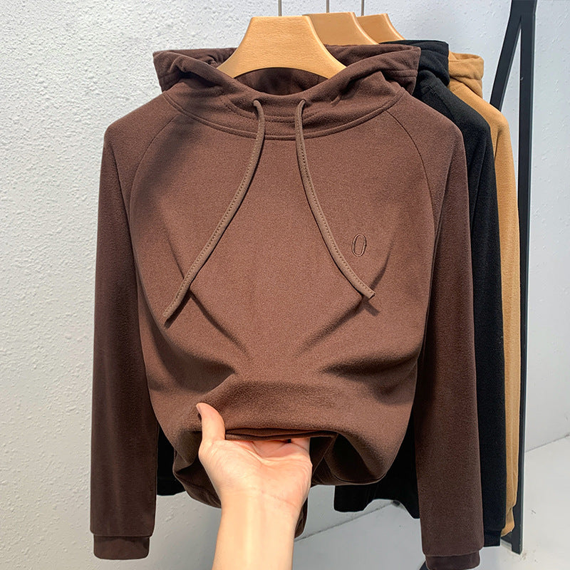 Dame Hoodie i blødt fleece med hætte og afslappet pasform Stilla