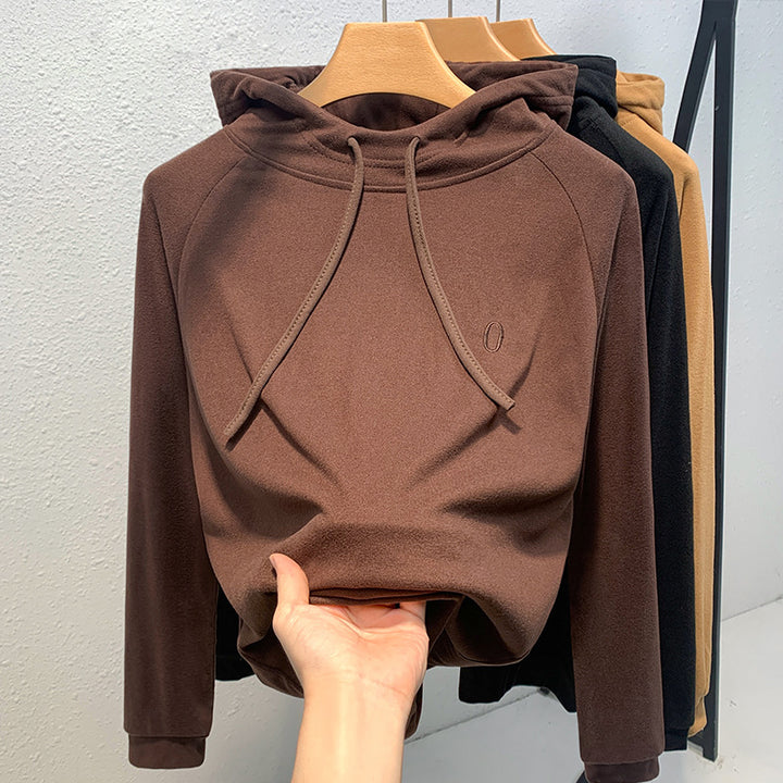 Dame Hoodie i blødt fleece med hætte og afslappet pasform Stilla