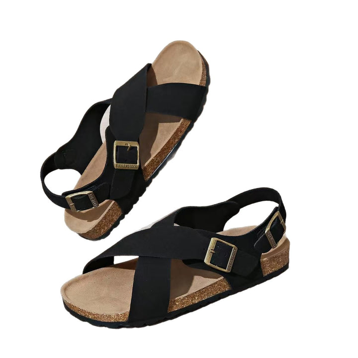 Dame Velcro-sandaler med kipbar fodsenge og justerbart remsystem Stilla