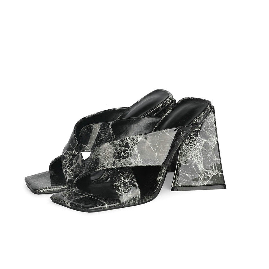 Femme Open-Toe Block-Hælsandal Stilla
