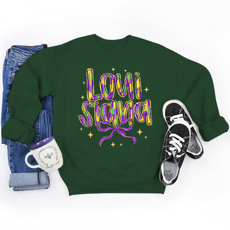 Kvinders sweatshirt med kreativ skrift og blødt inderskud Stilla