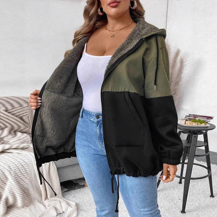 Dame casual overgangsjakke med dobbeltlaget fleece og justerbar kant Stilla