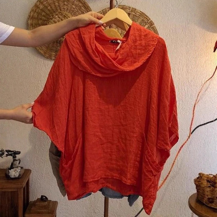 Damer Oversize Bluse med generøs krave Stilla