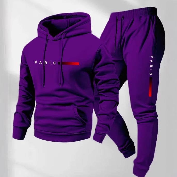 Kvinders hoodie og joggingbukser sæt med moderne Paris design Skovae