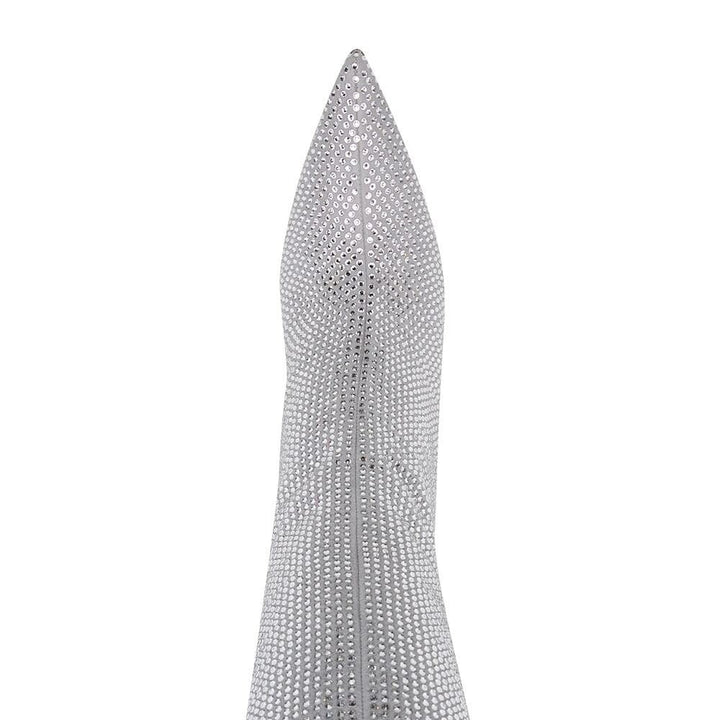 Femme Krystal-besmykkede Stiletto Over-knæ Støvler Stilla