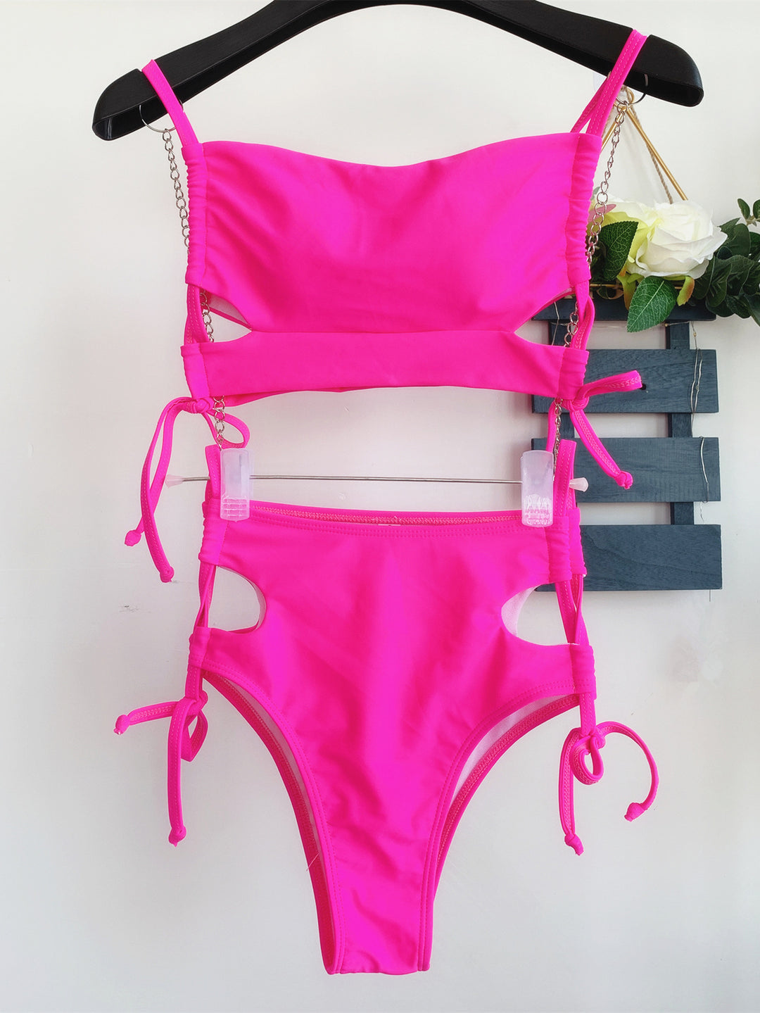 Damer Bikini-sæt med justerbare stropper og raffinerede cut-outs Stilla