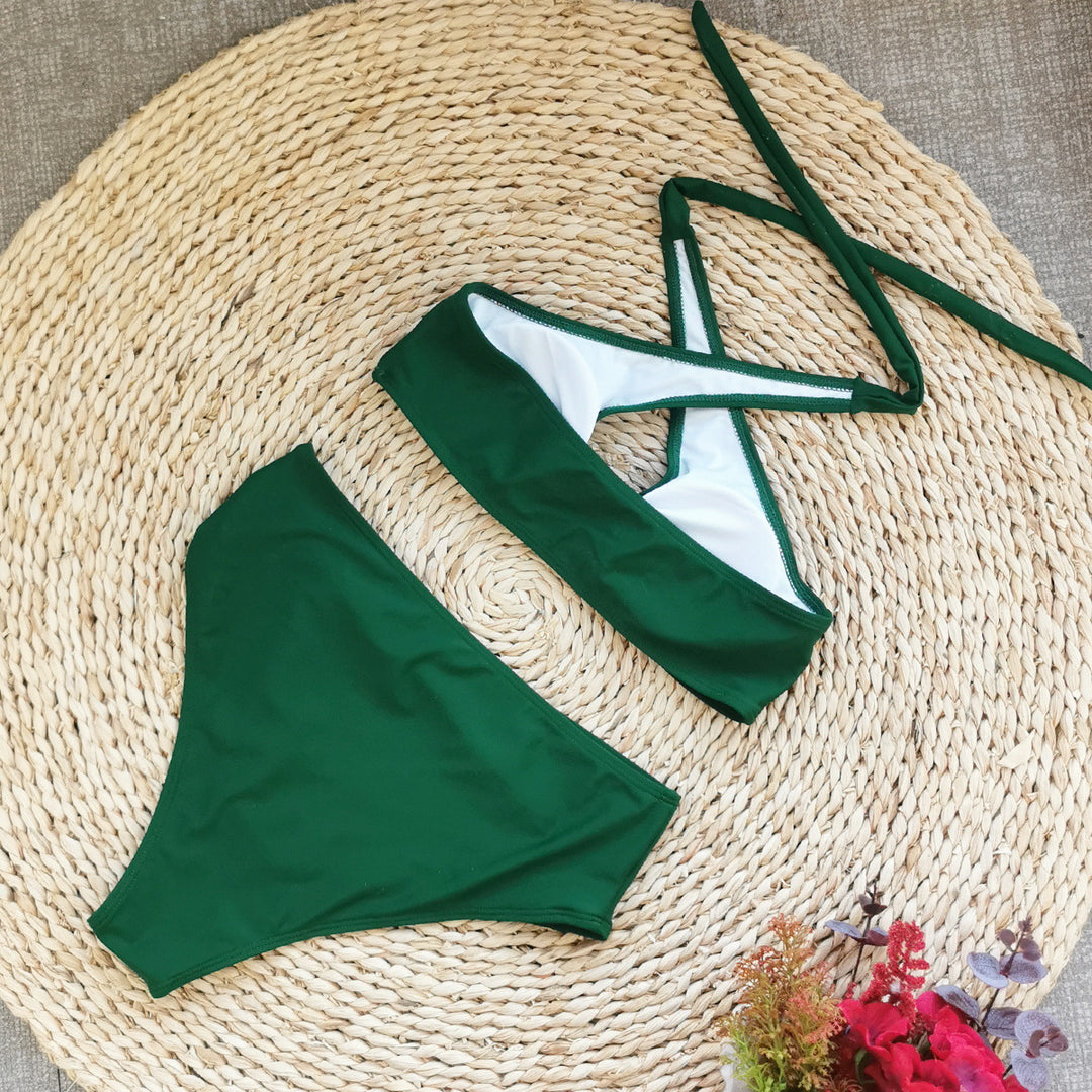 Dame Bikini-sæt med raffineret blomsterapplikation og stilige stropper Stilla