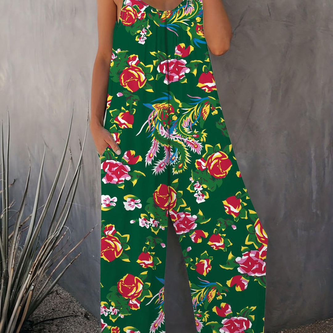 Dame jumpsuit med blomstermønster fra Stilla