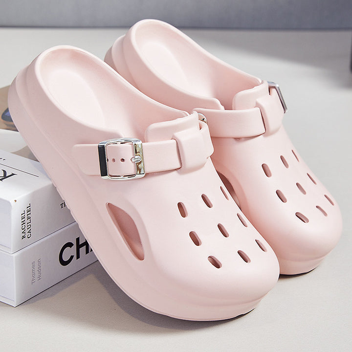 Dame Komfortable Clogs med justerbar rem og åndbart design Stilla