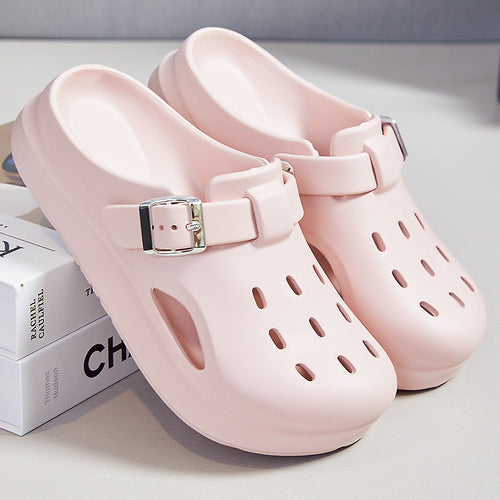 Dame Komfortable Clogs med justerbar rem og åndbart design Stilla