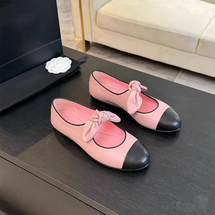 Dame Ballerinaer med fashionabel knude-design og smidig sål Stilla