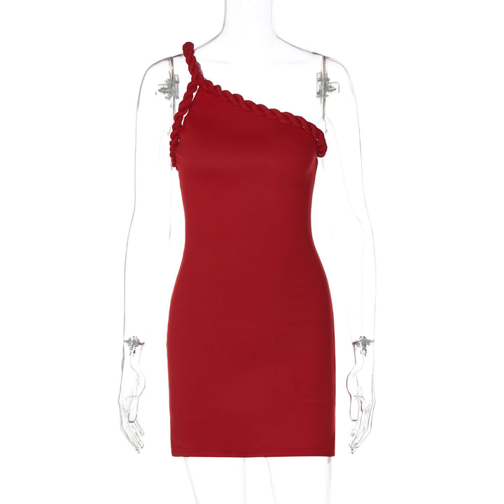Damer Figurformet Wrap Kjole med asymmetrisk design og raffineret rem Stilla