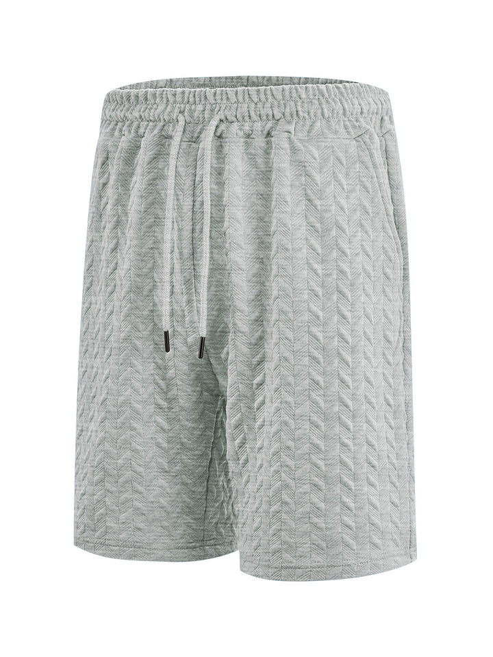 Herrer strukturerede fritidsshorts i åndbar bomuld med praktiske sidelommer Stilla