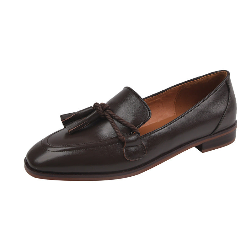 Herrer læder slip-ons med frynse detalje Stilla