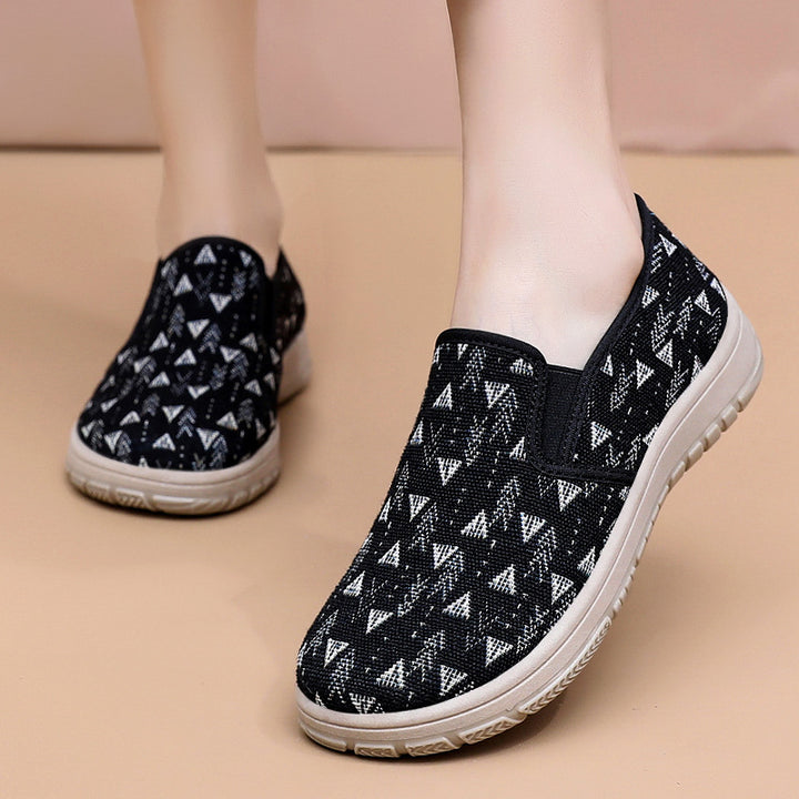 Dame Elastiske Slip-On Fritidssko med skridsikker sål og åndbart overmateriale Stilla