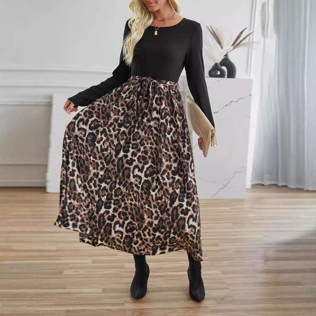 Dame Longsleeve Kjole med dyreprint Stilla