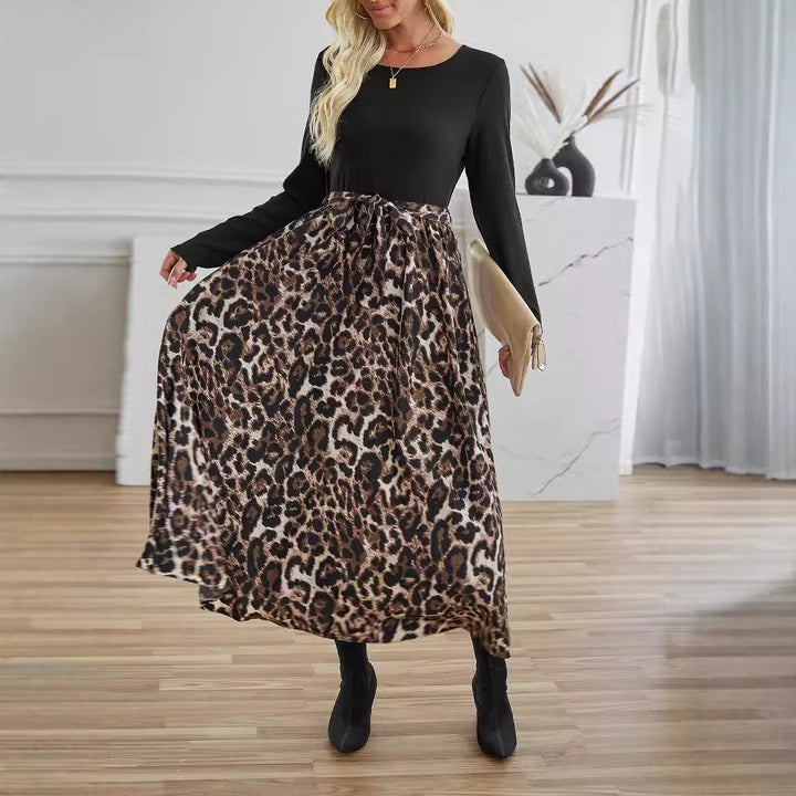 Dame Longsleeve Kjole med dyreprint Stilla