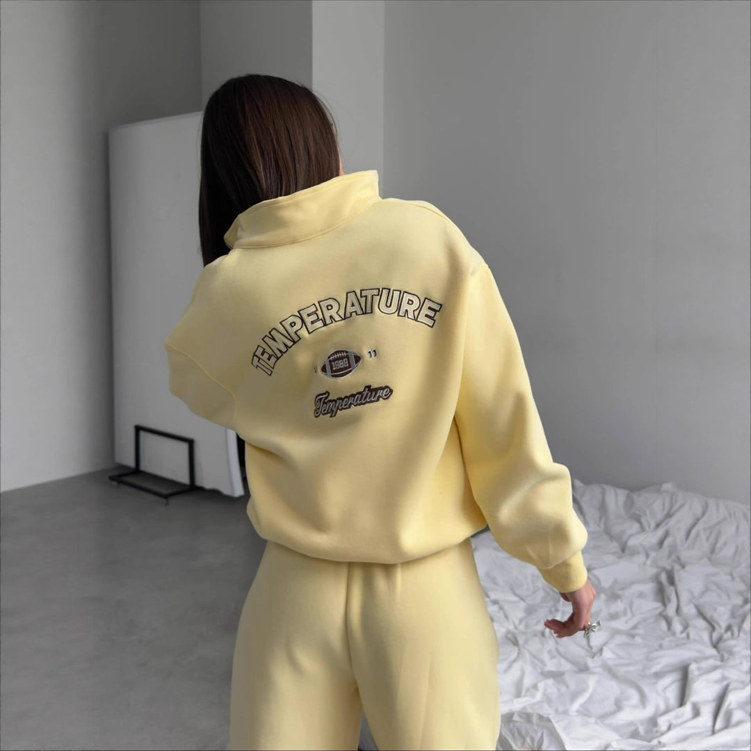 Kvinder casual zip pullover med elastisk kant og sporty accenter Stilla