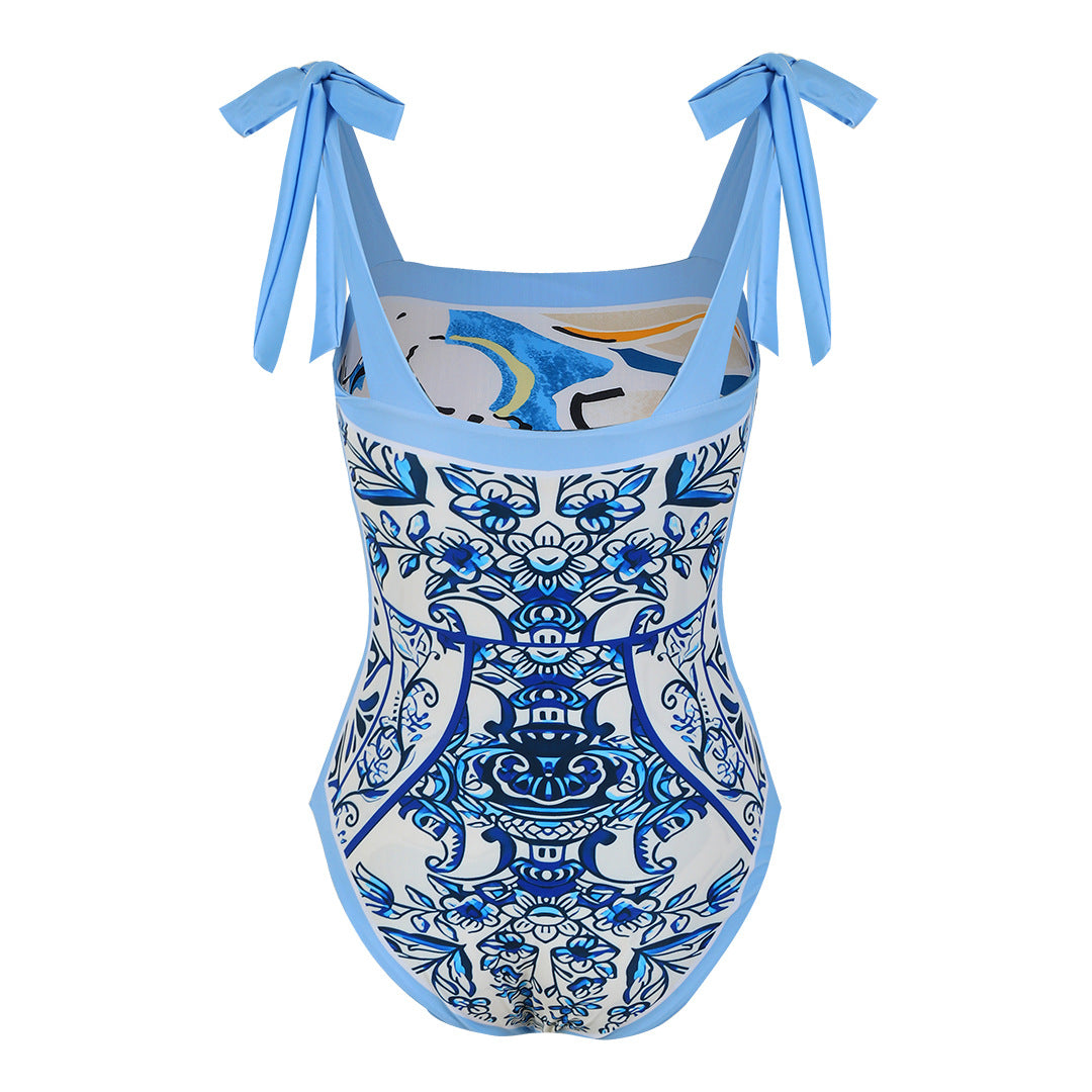 Dame One-Piece Badedragt med justerbare stropper og dobbelt design Stilla